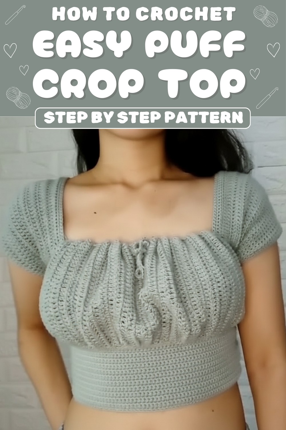 Crochet Puff Crop Top