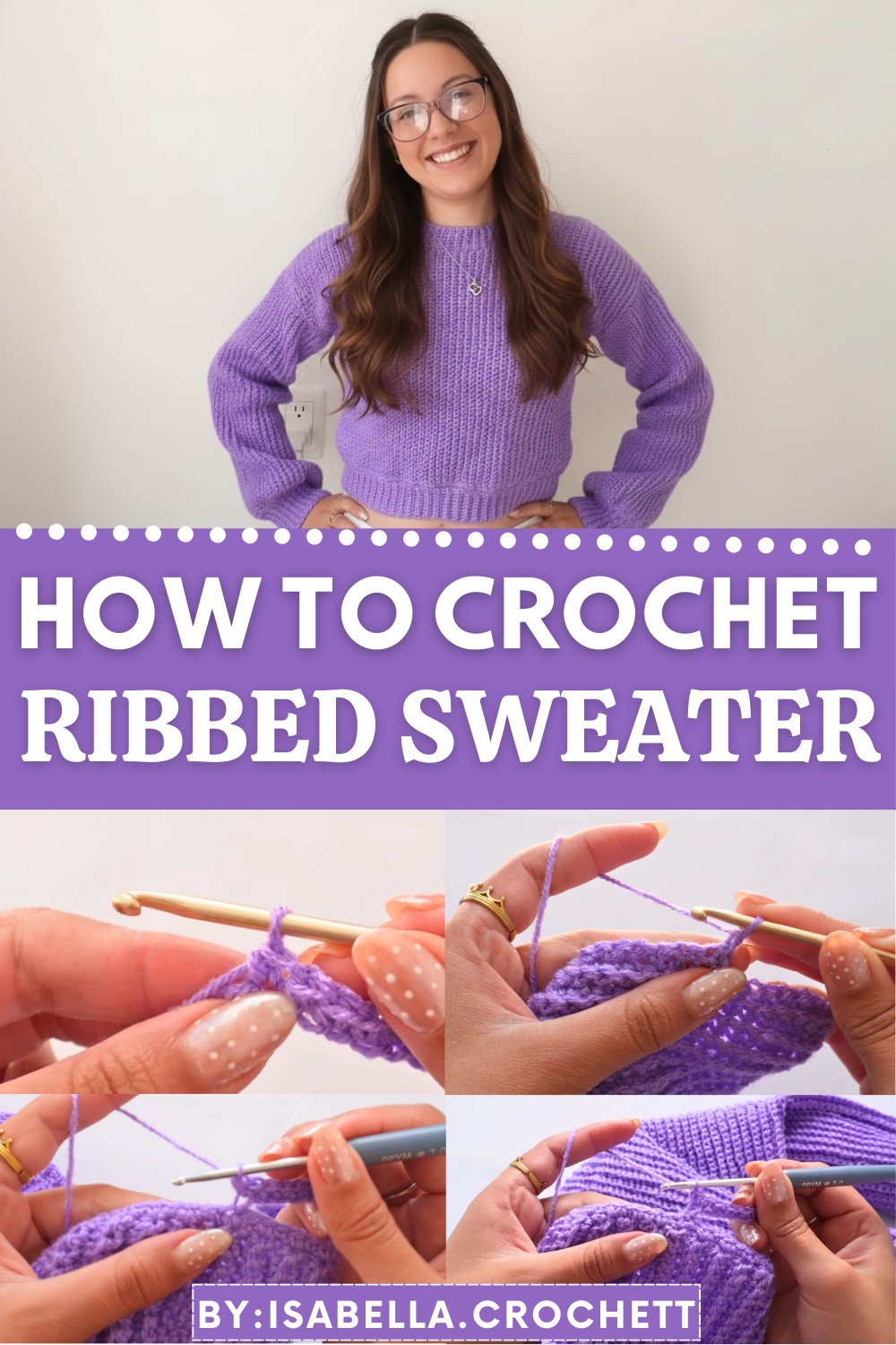 Crochet Ribbed Sweater