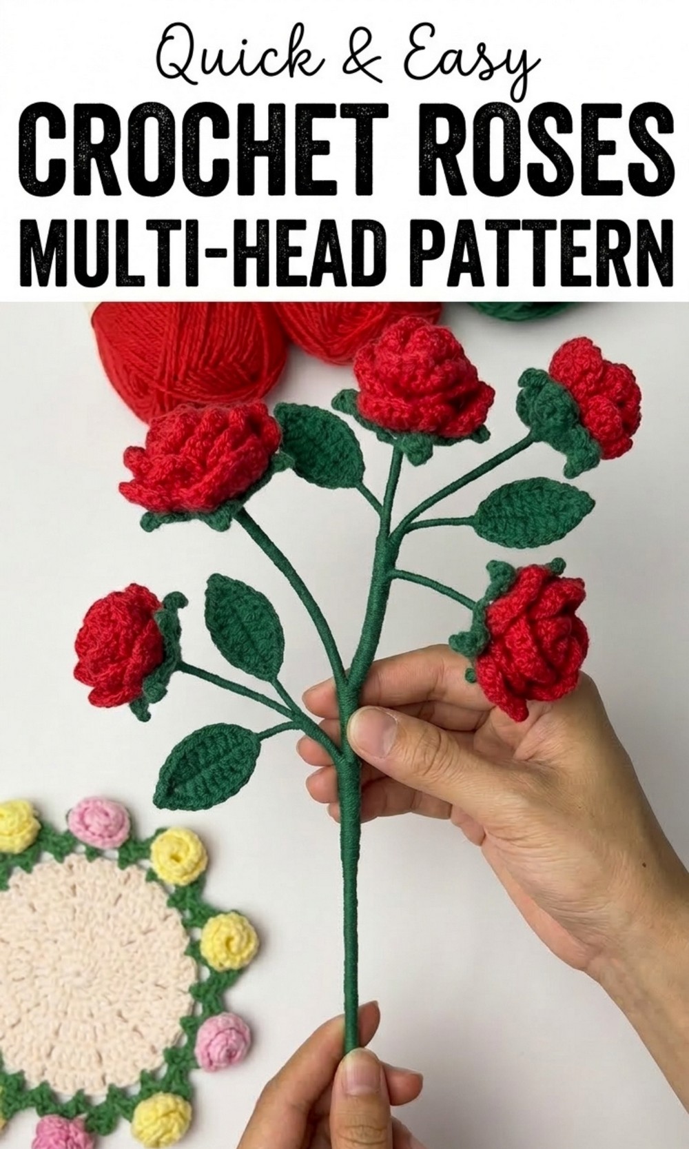 Crochet Roses Multi-head Pattern