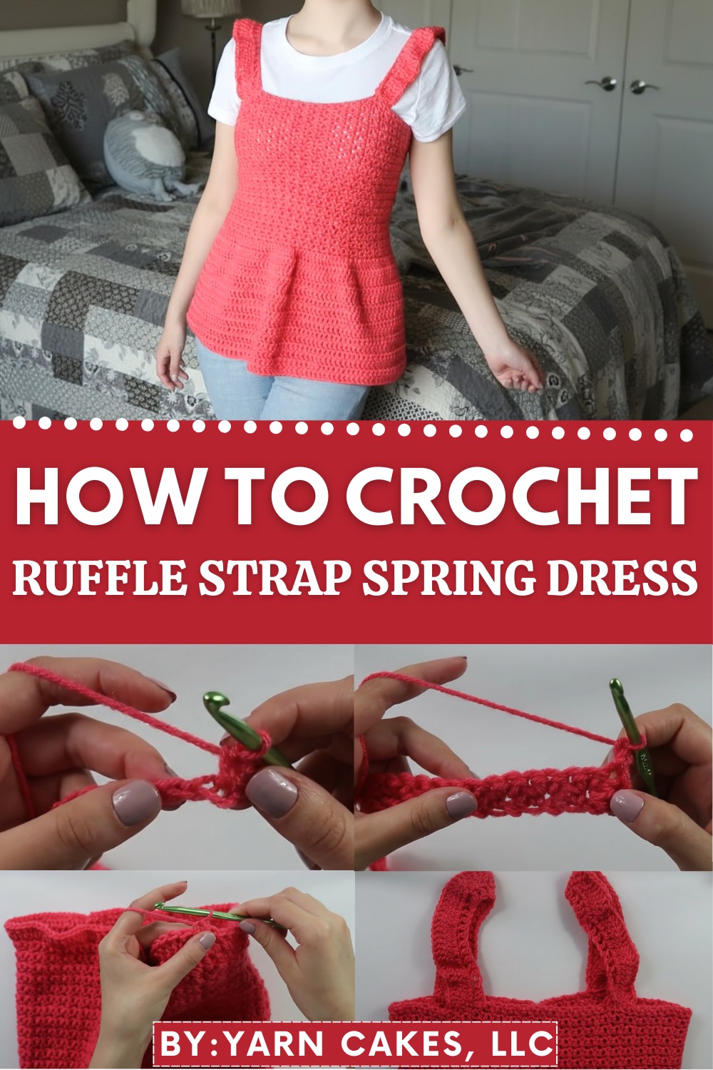 Crochet Ruffle Strap Spring Dress