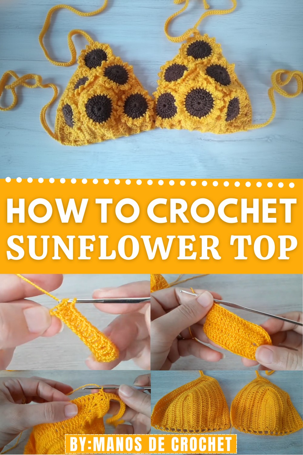 Crochet Sunflower Top 
