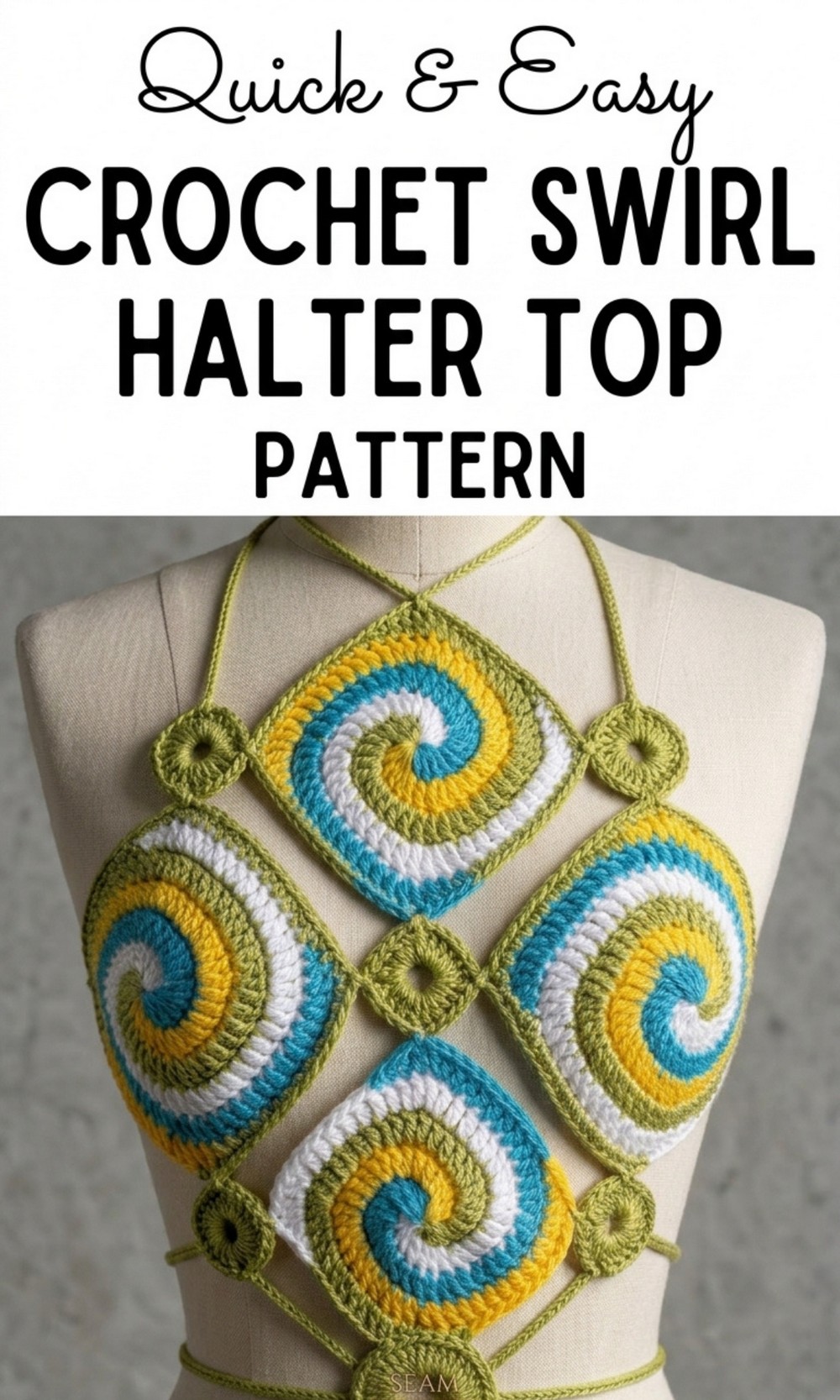 Crochet Swirl Halter Top Pattern