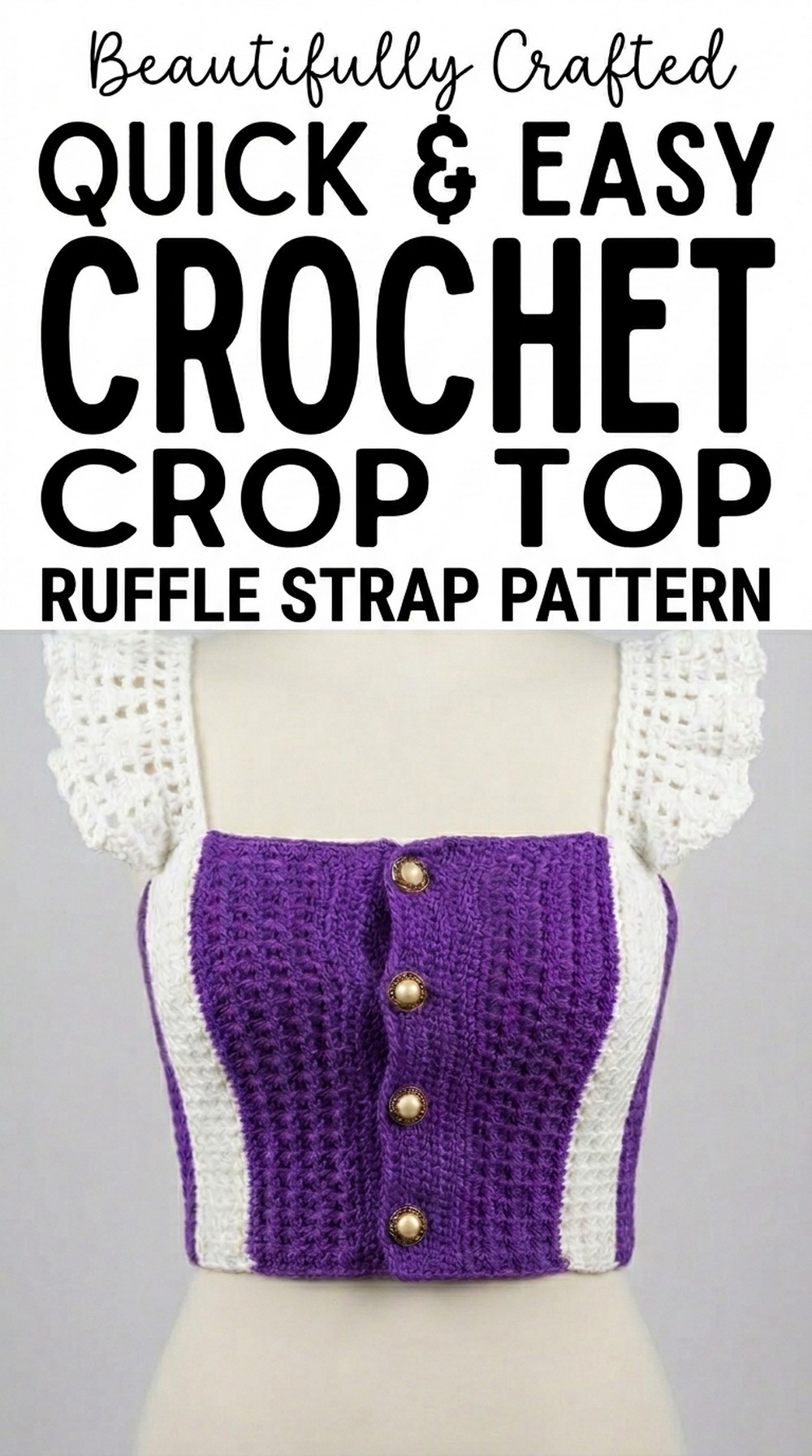 Crochet Crop Top Ruffle Strap Pattern