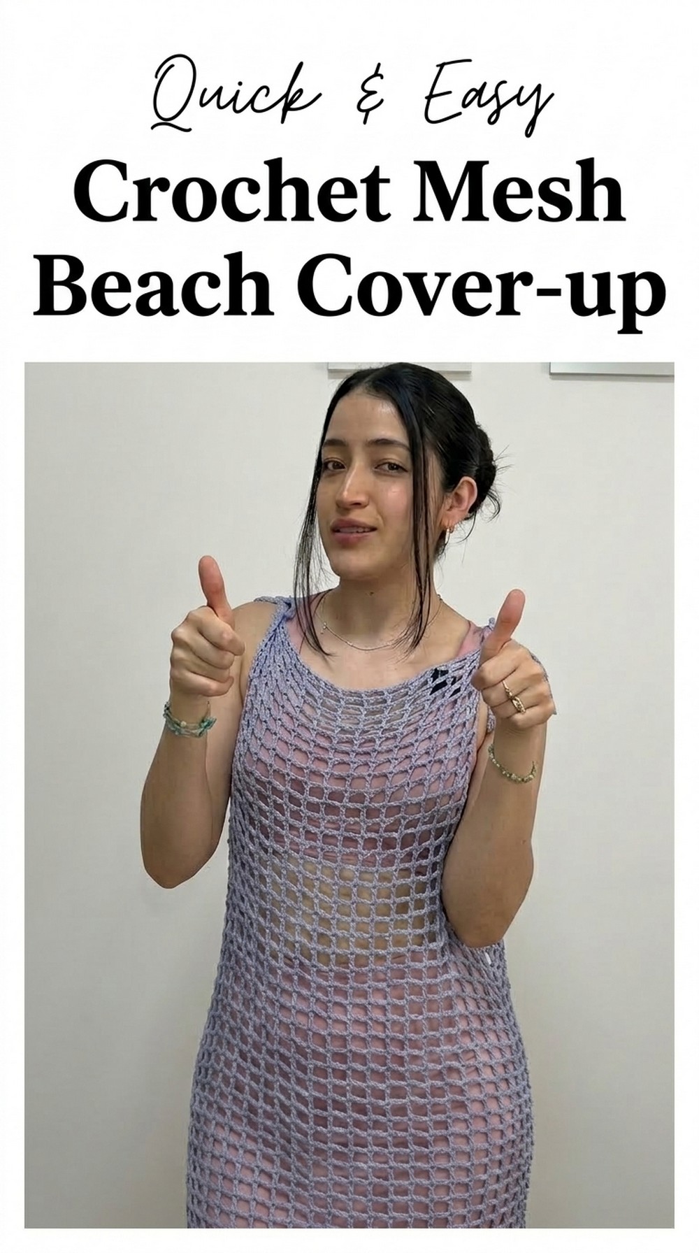 Crohet Mesh Beach Cover-up