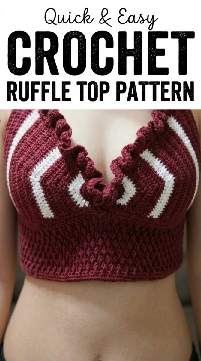 Simple Free Crochet Ruffle Top Pattern for Every Season - Yours Patterns
