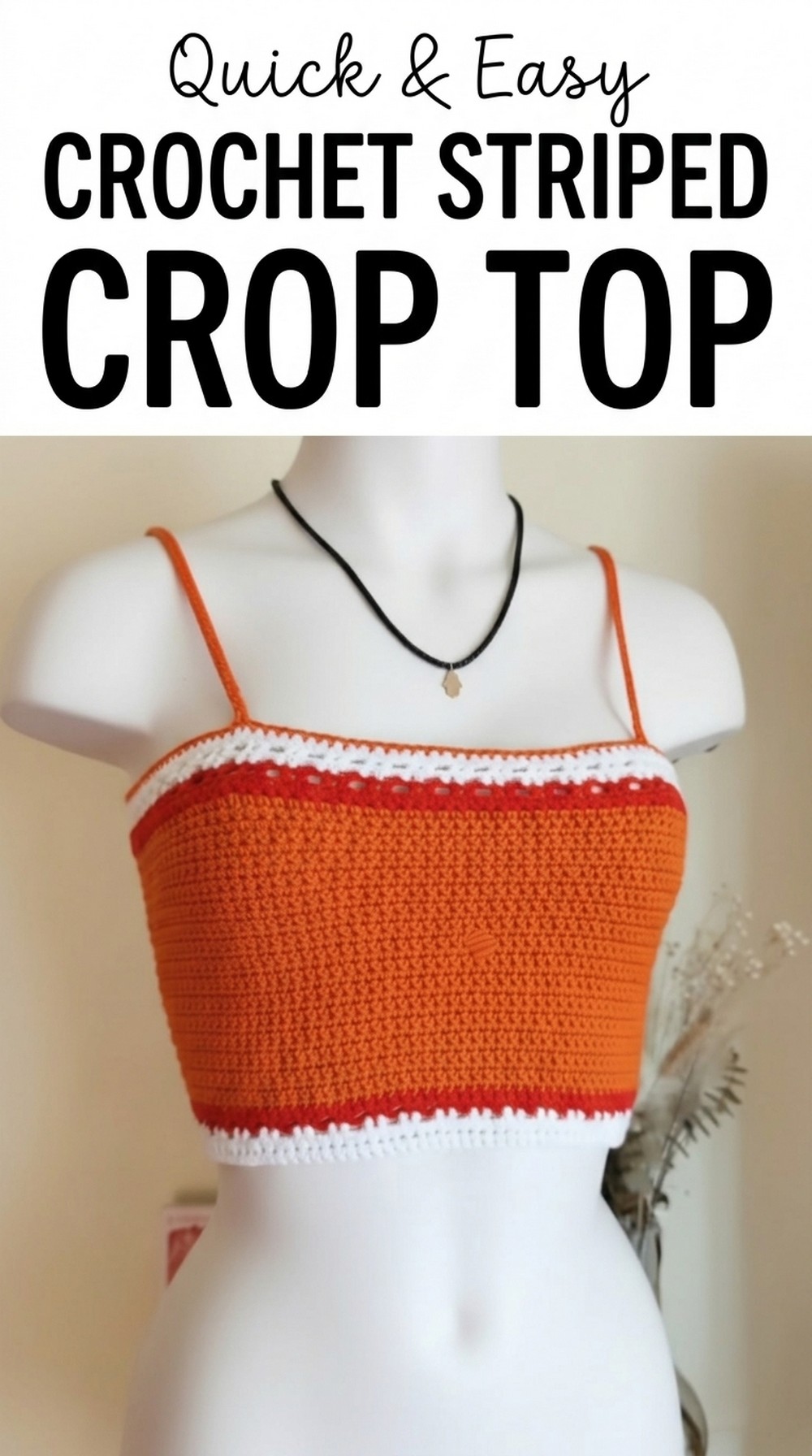 Crochet striped crop top