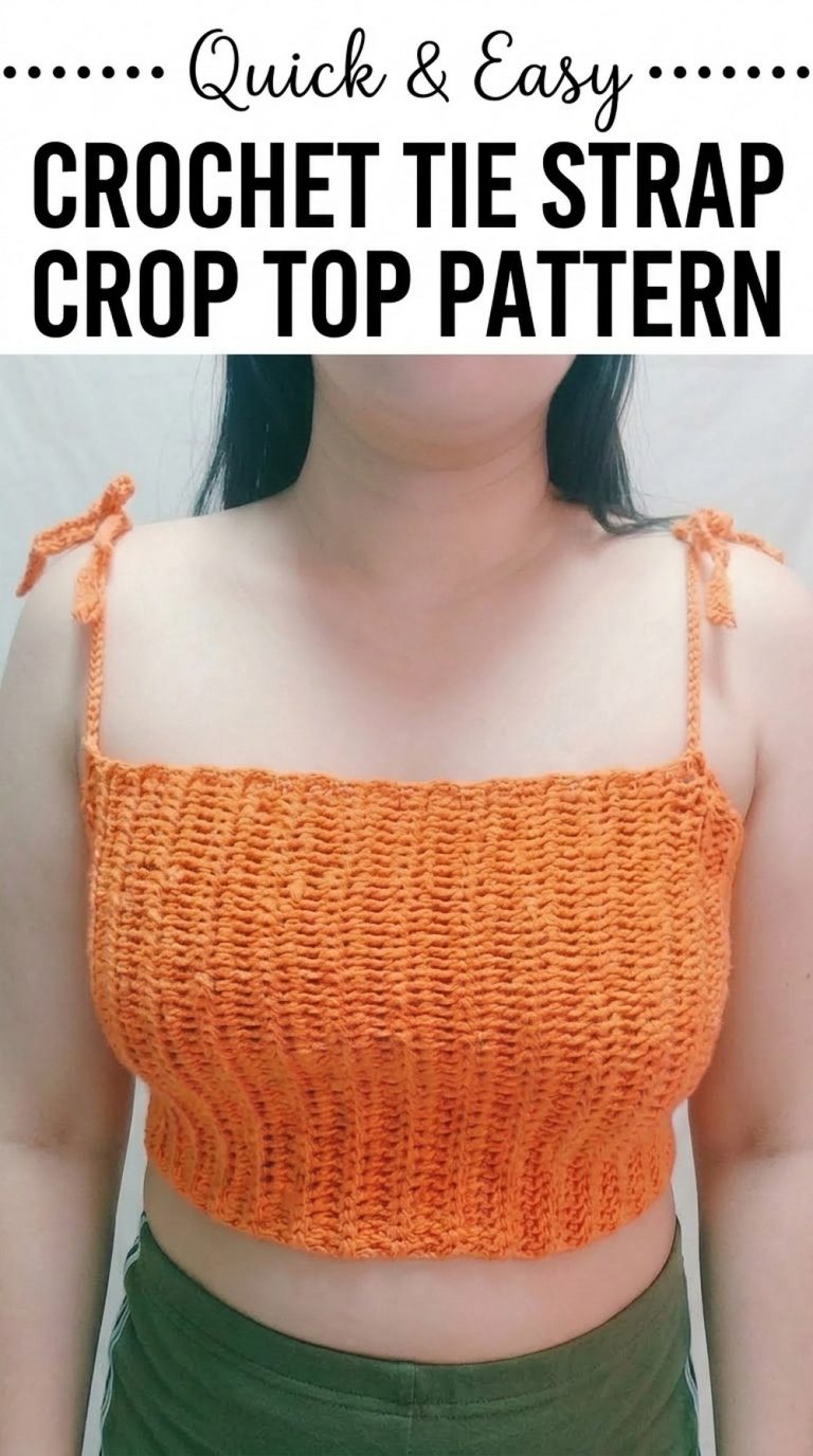 Adorable Free Crochet Tie Strap Crop Top Pattern For a Chic Summer ...
