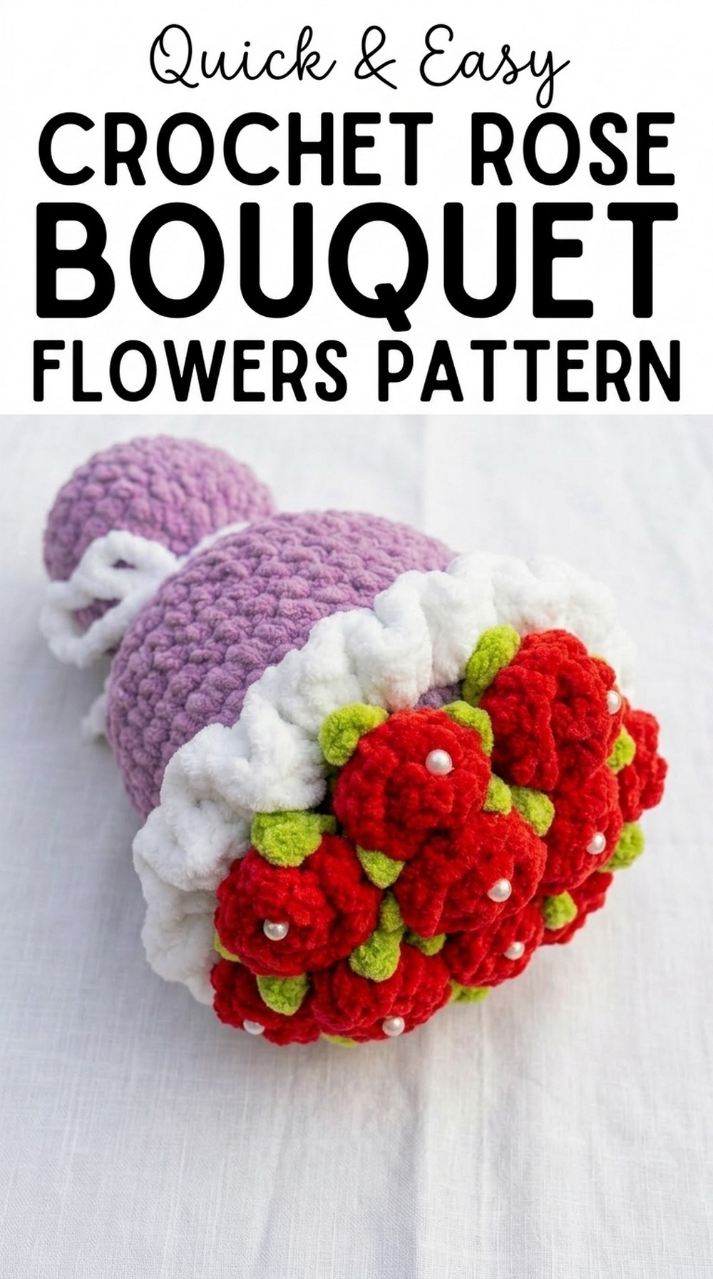 Crochet Rose Bouquet Flower Pattern