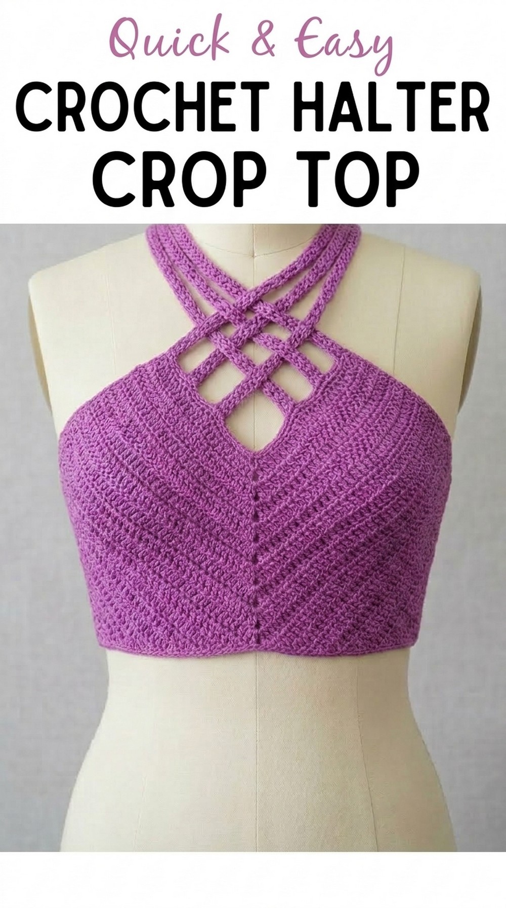 Crochet Halter Crop Top 