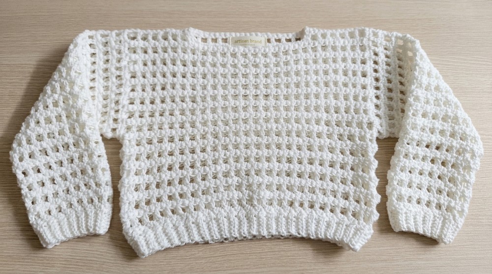 Crochet Mesh Long Sleeve Top Pattern