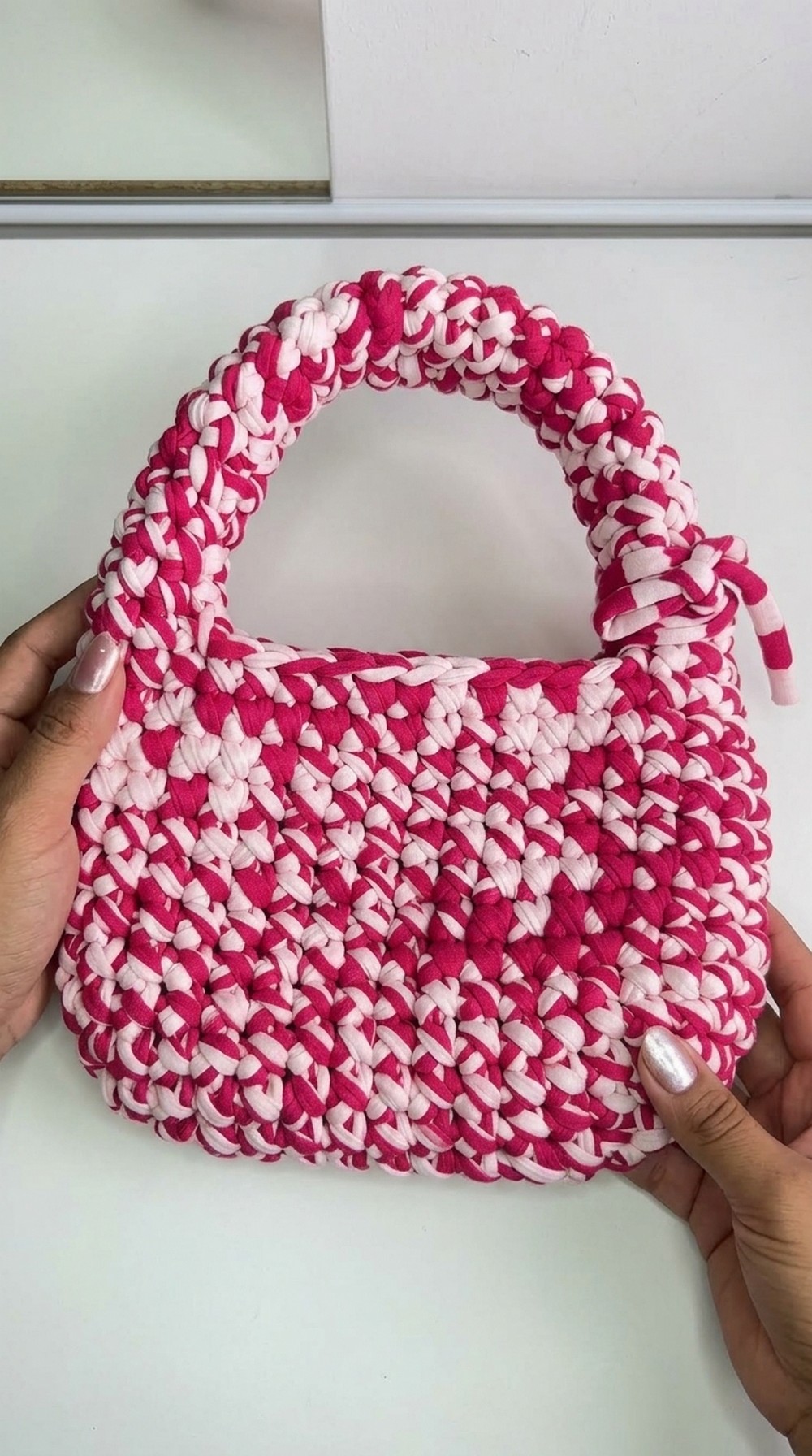 Crochet T-shirt Yarn Bag