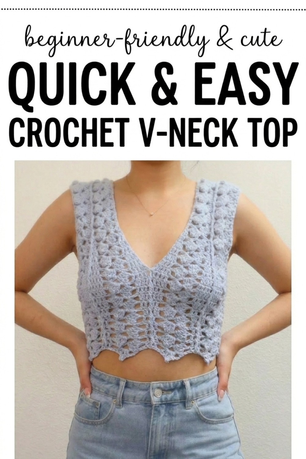 Crochet V-neck Top