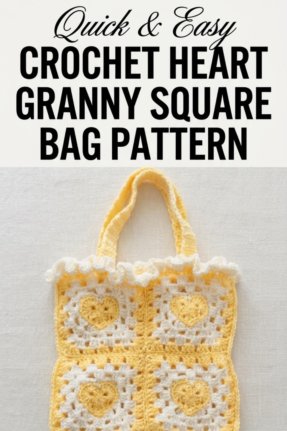 Crochet Heart Granny Square Bag Pattern