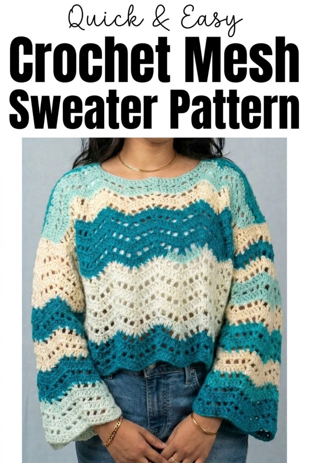 Crochet Mesh Sweater Pattern