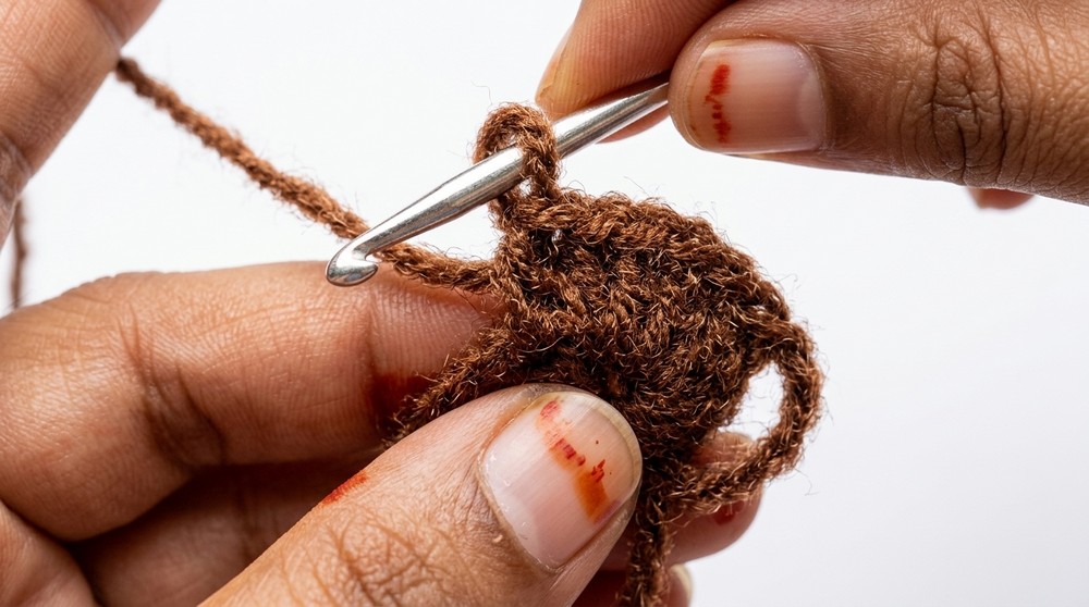 Crochet Sunflower Keychain Pattern