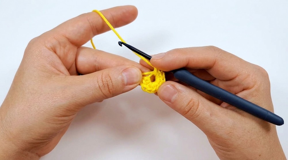Crochet Flower Keychain Pattern