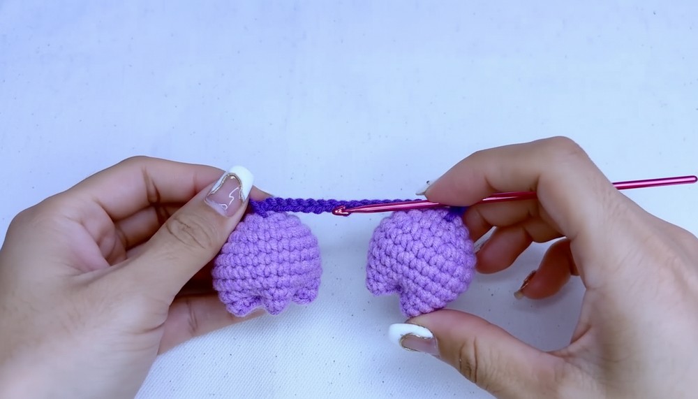 Crochet Double Tulip Keychain Pattern