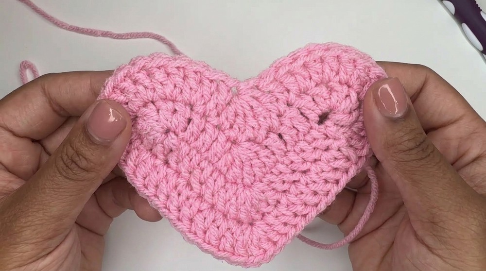 Crochet Heart Pouch Bow Pattern