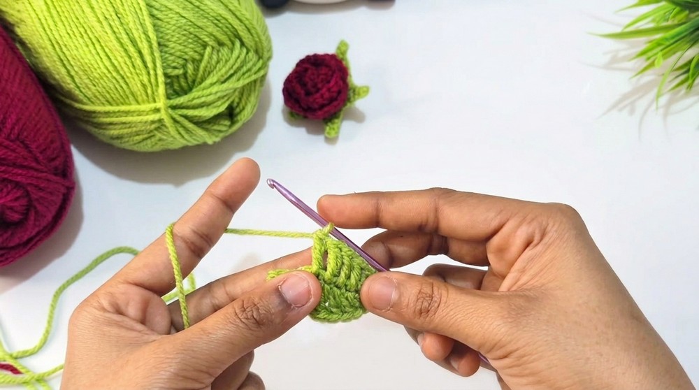 Crochet Rose Bookmark Pattern