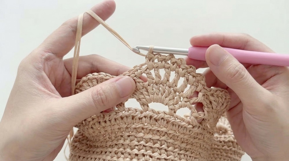 Crochet Raffia Sun Hat Pattern