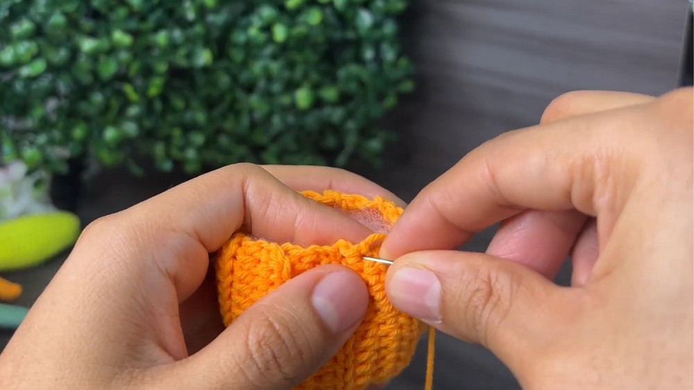 Crochet Pumpkin Keychain Pattern