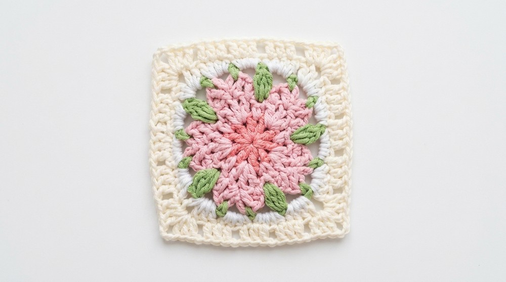 Crochet Flower Drawstring Bag Pattern