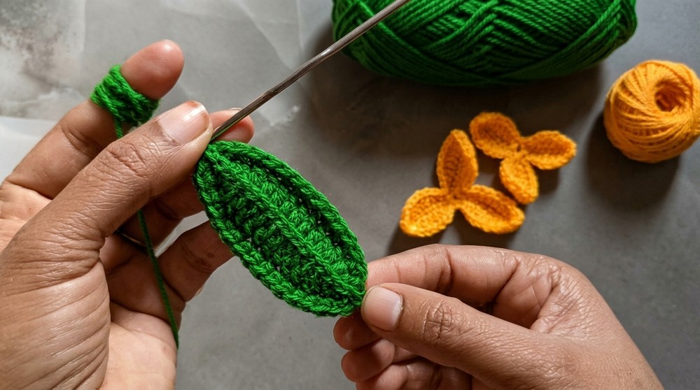Crochet Tulip Flower Keychain Pattern