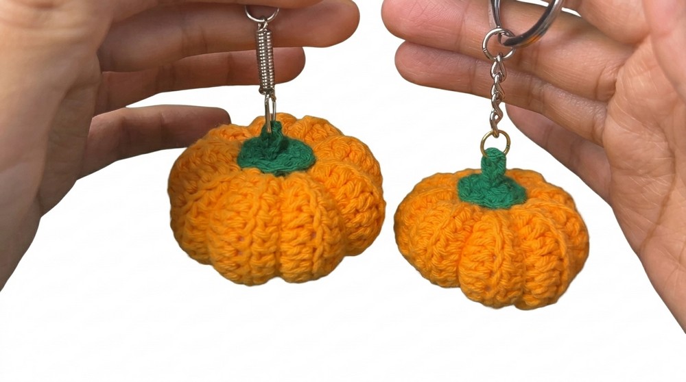 Crochet Pumpkin Keychain Pattern
