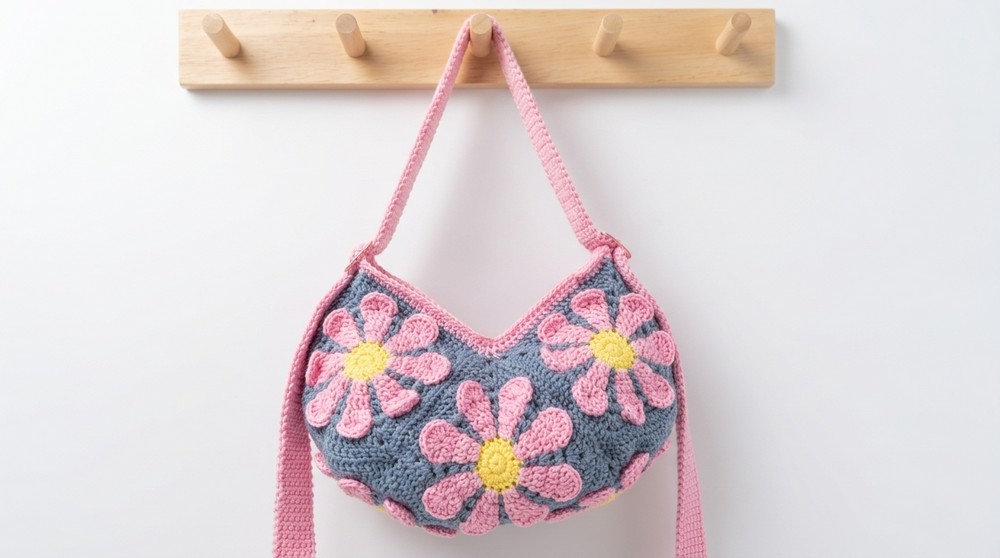 Crochet Daisy Small Bag Pattern