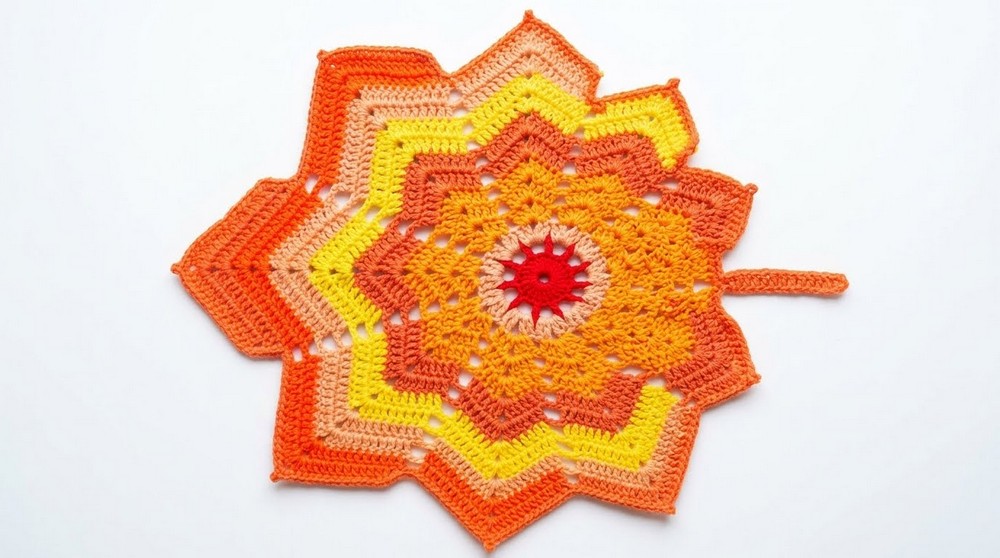 Crochet Maple Leaf Coaster Pattern