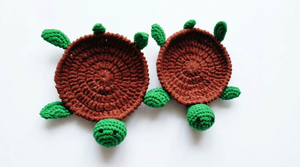Crochet Turtle Coaster Pattern