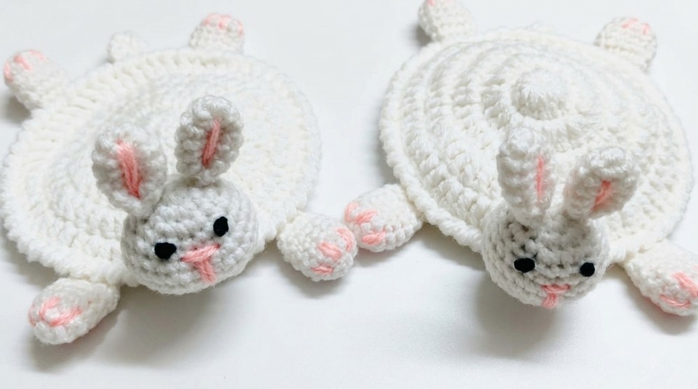 Crochet Bunny Coaster Pattern