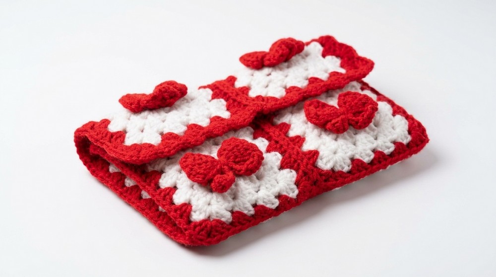 Crochet Bow Book Cover Pattern