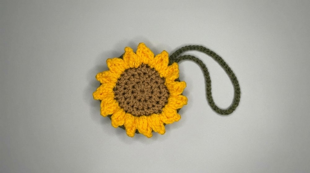Crochet Sunflower Pouch Pattern