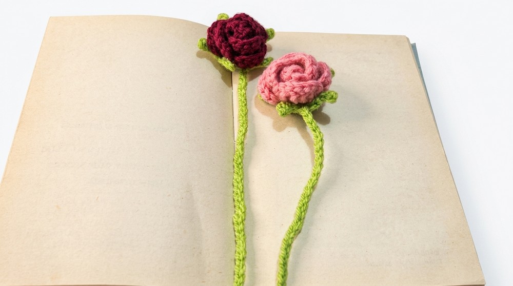 Crochet Rose Bookmark Pattern