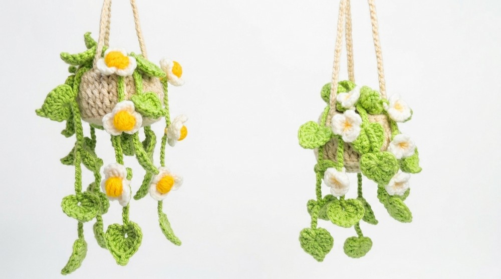 Crochet Hanging Plant Pot Home Decor Pattern