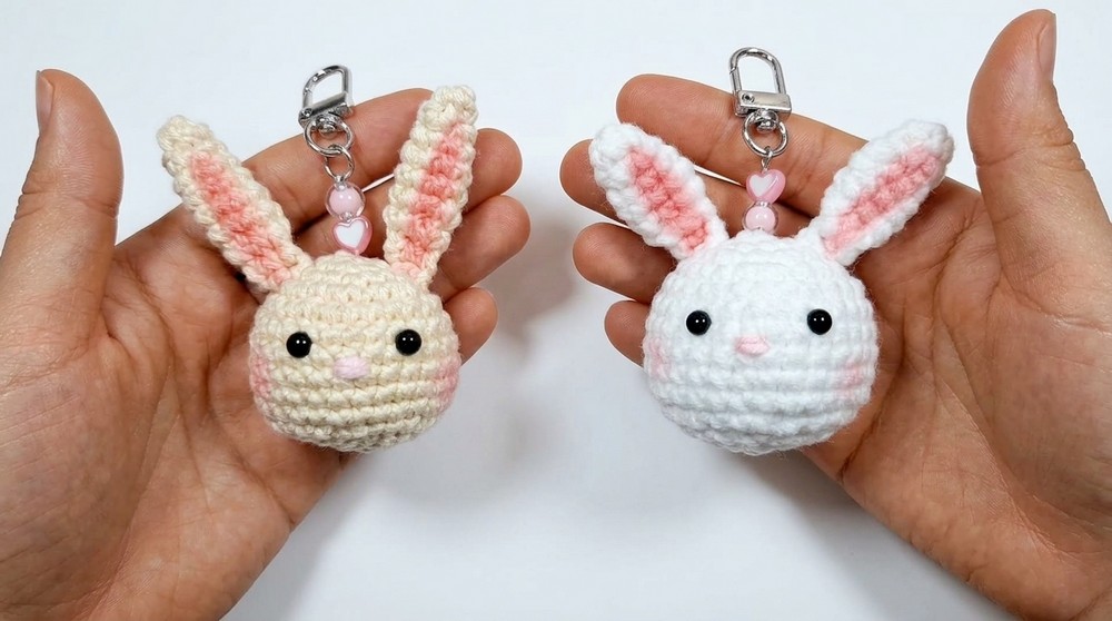 Crochet Bunny Keyhain Pattern
