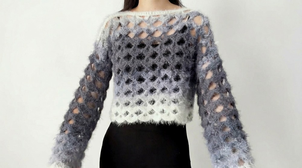Crochet Mesh Cardigan Pattern