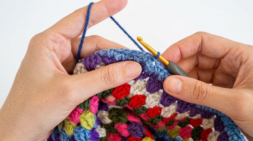 Crochet Granny Square Market Bag Pattern