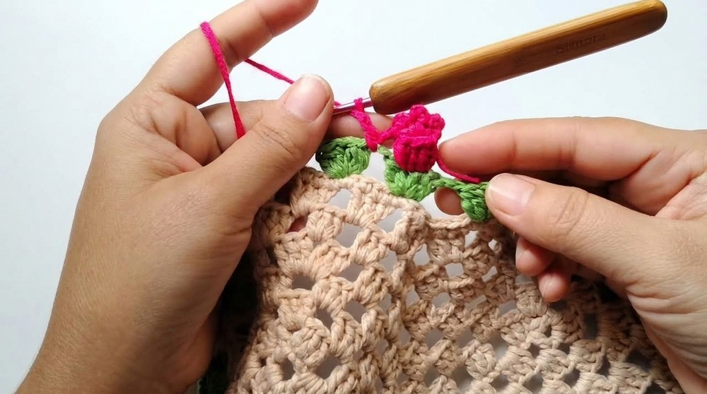 Crochet Heart Motif Table Mat Pattern