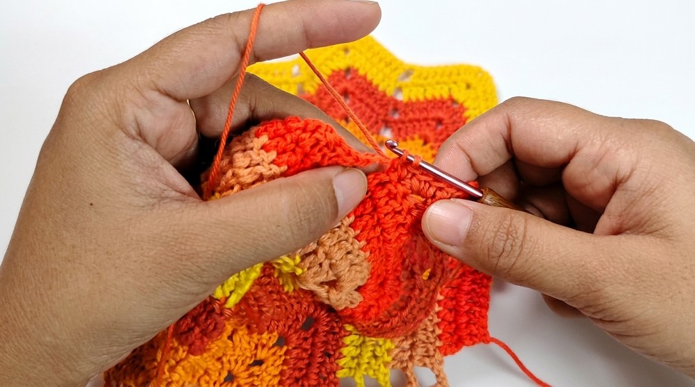 Crochet Maple Leaf Coaster Pattern