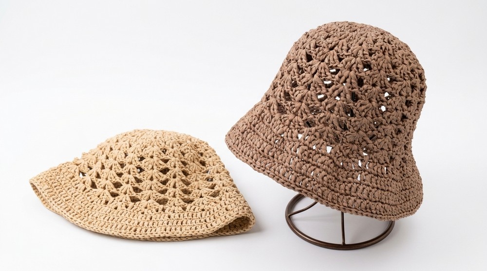 Crochet Raffia Bucket Hat Pattern
