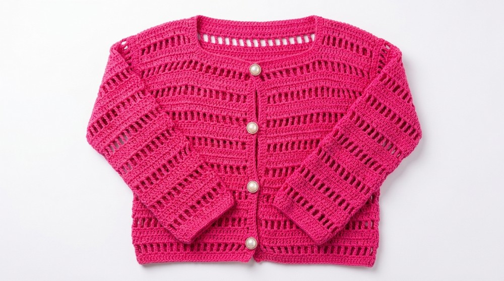 Crochet Mesh Cardigan Pattern