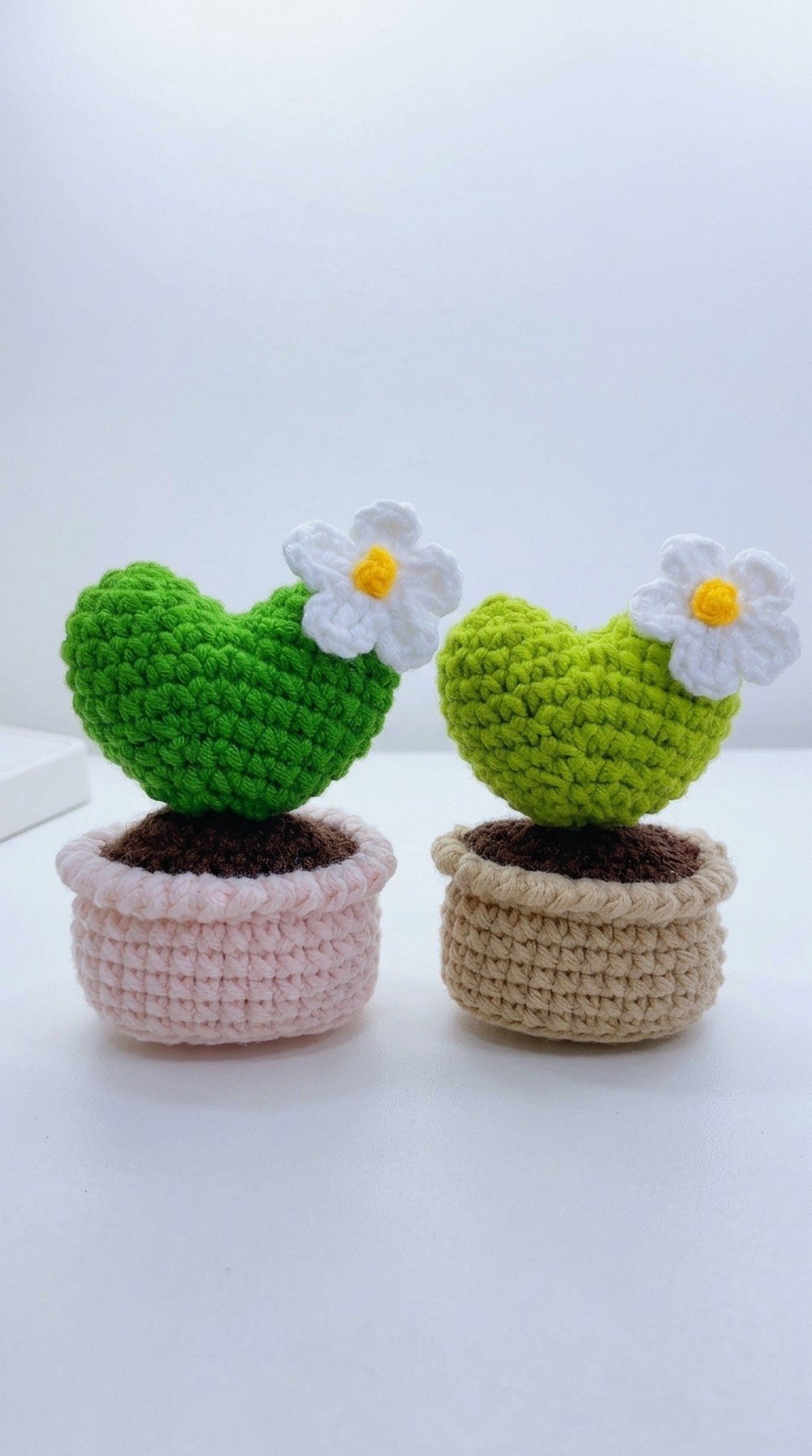 Crochet Heart Cactus Pot Pattern