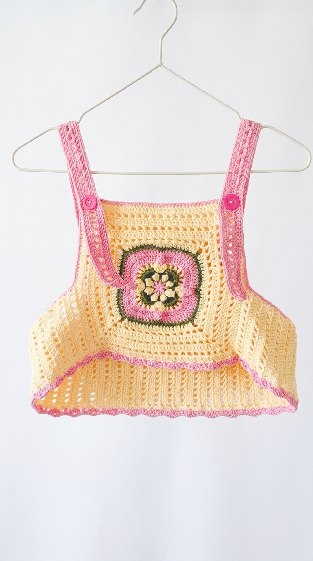 Crochet Cottagecore Floral Vest Pattern