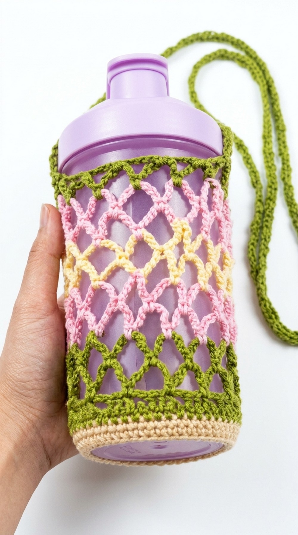 Crochet Flower Bottle Holder Pattern