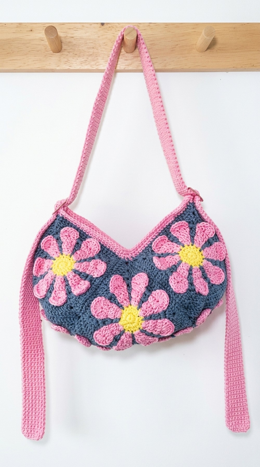 Crochet Daisy Small Bag Pattern