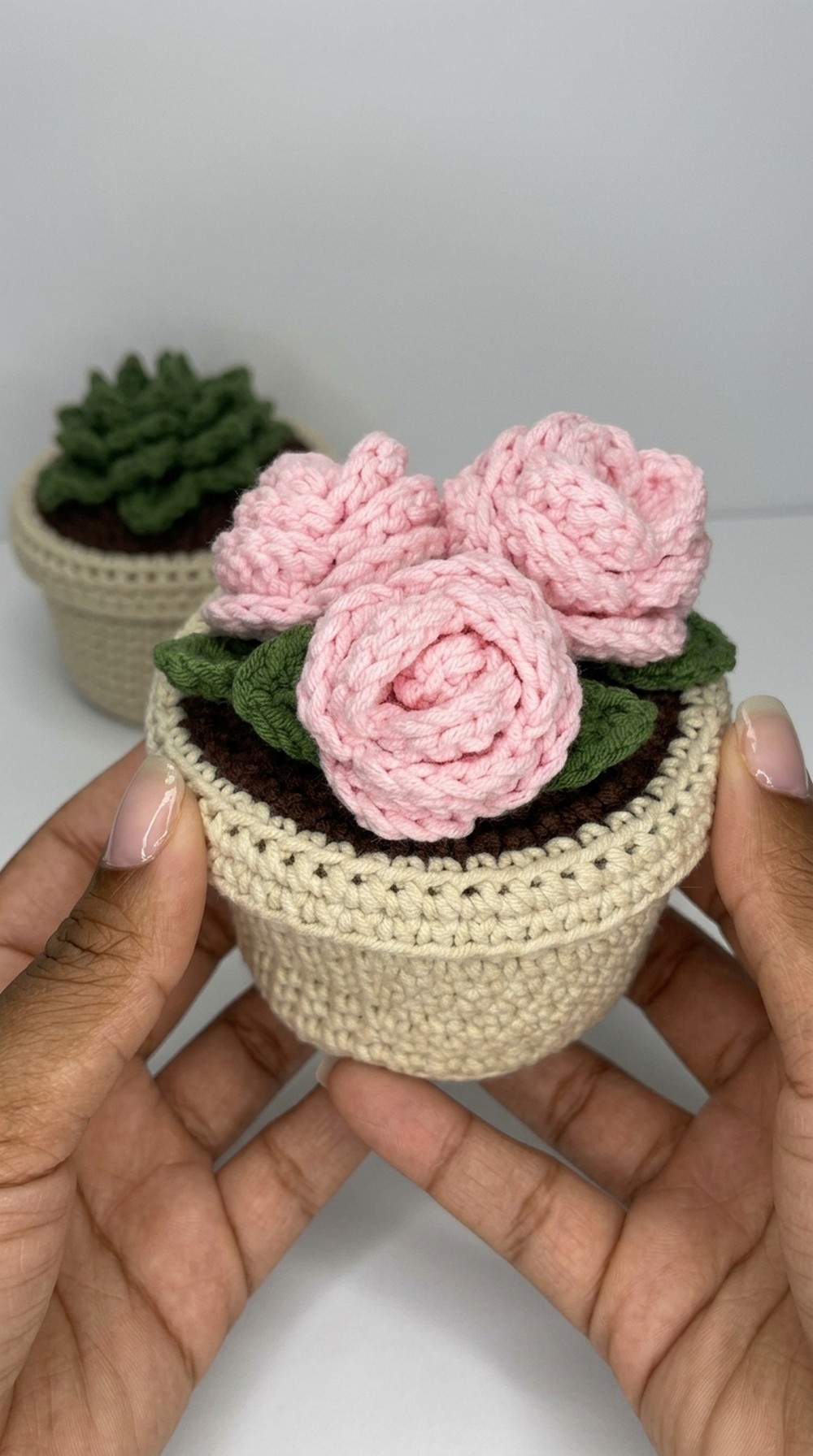 Crochet Flower Pot Basket Pattern