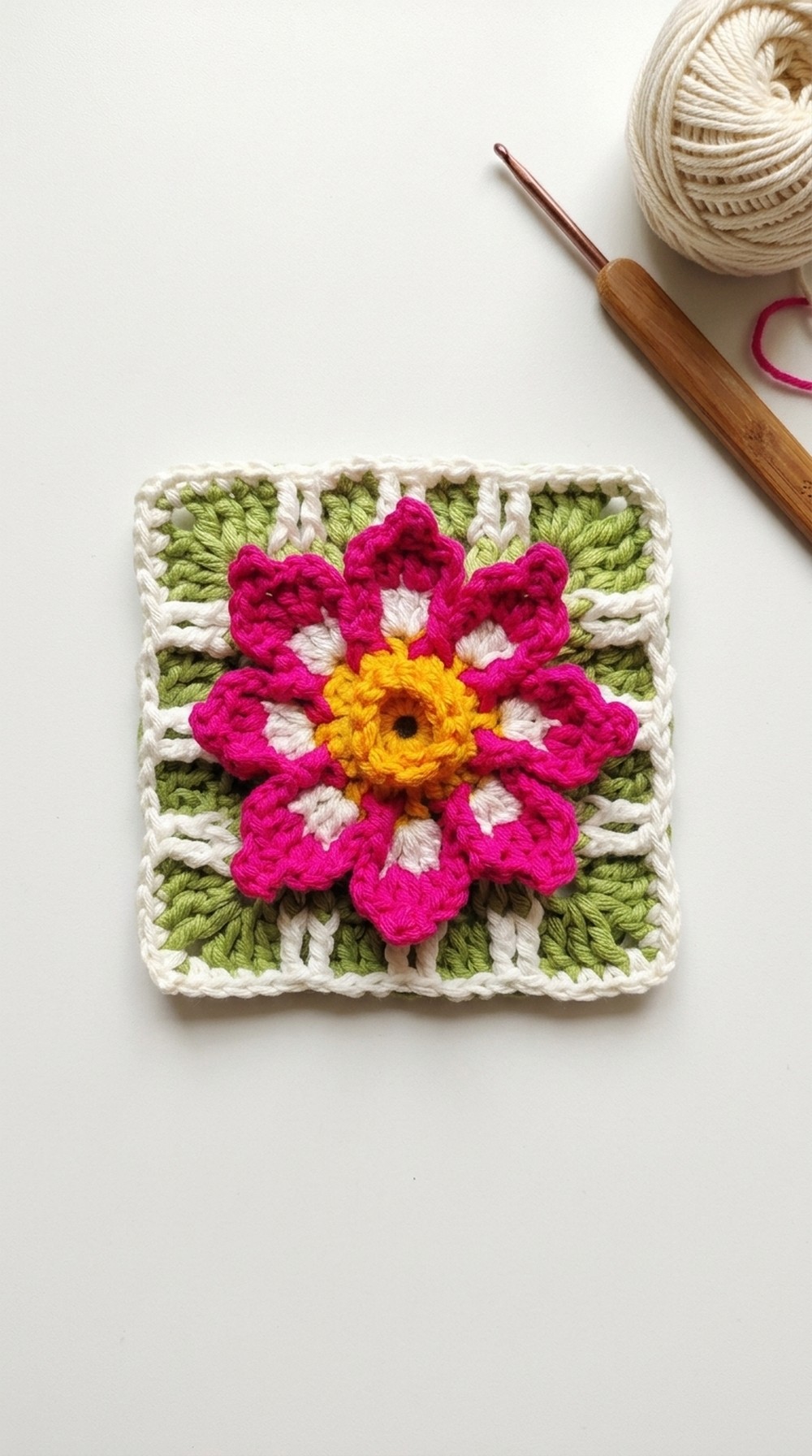 Crochet Flower Granny Square Pattern