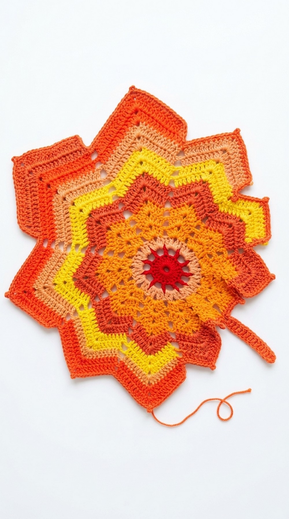 Crochet Maple Leaf Coaster Pattern